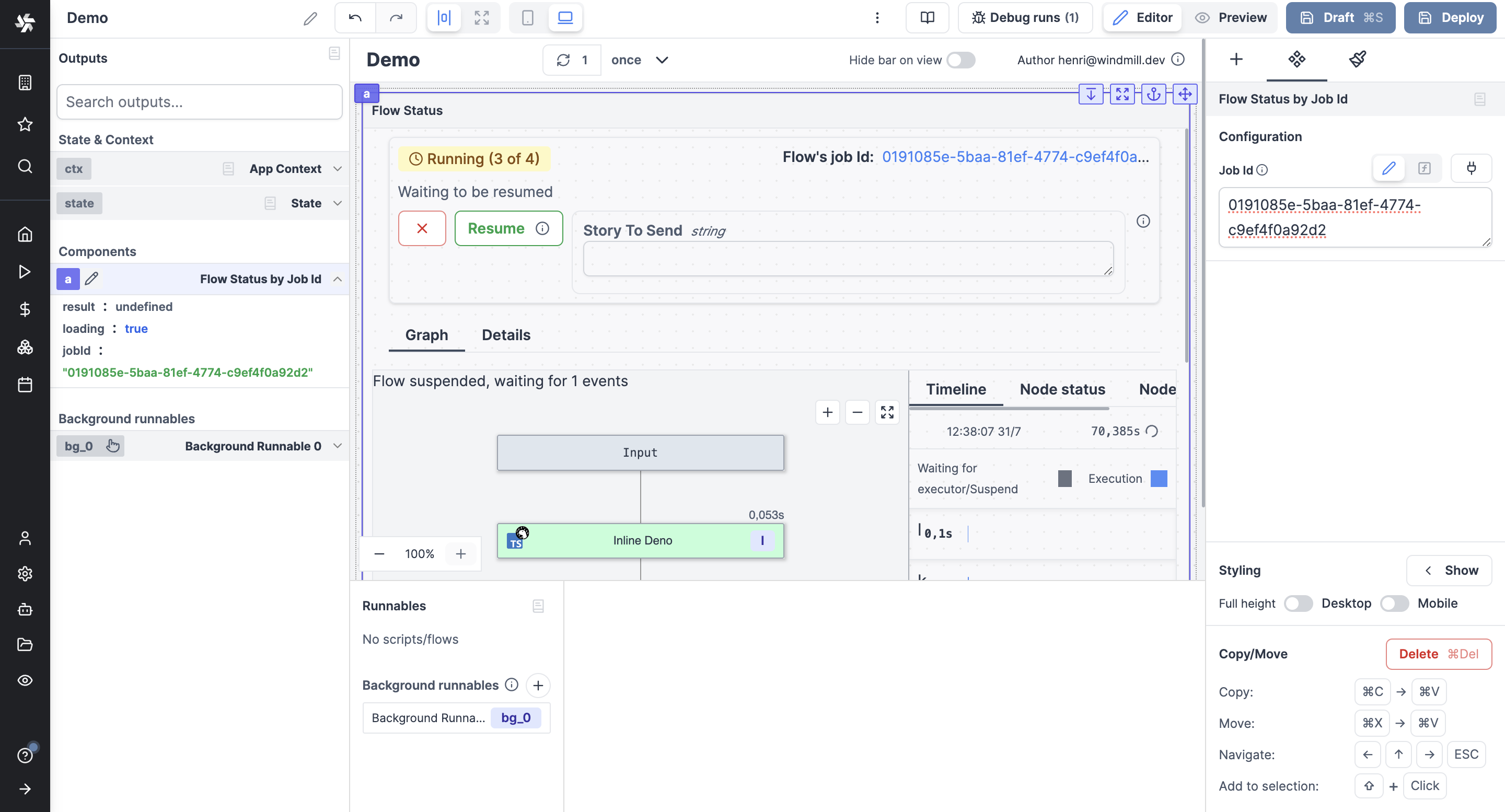 Flow status Flow status